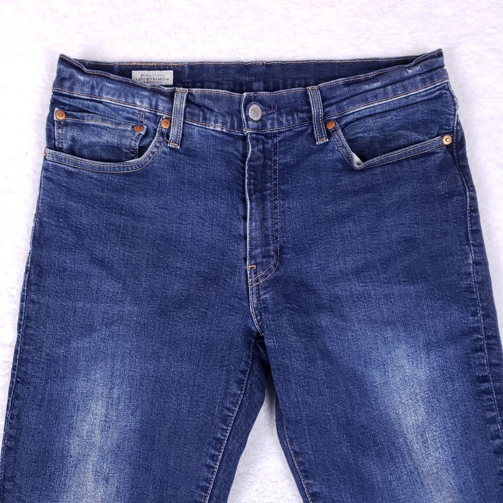 Levi's Premium 511 Slim Fit Jeans 34x34 Dark Blue - Picture 2 of 14